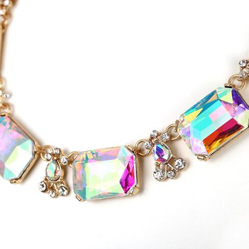 Flyonce Gltitter Crystal Choker Necklace, Sparkly Rhinestone Statement Chokers Necklaces Costume Prom Party Neck Piece for Women in Saudi Arabia