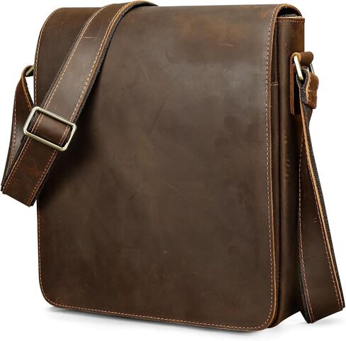 حقيبة رسول جلدية حقيقية من الجلد عتيقة الكتف كتف كروس حقائب العمل in Kuwait