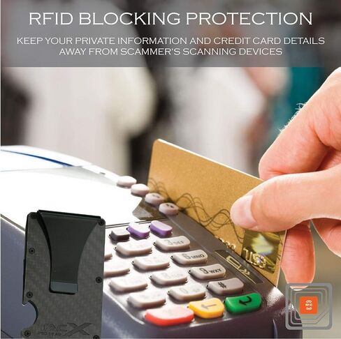 Carbon Fiber RFID Blocking Slim Front Pocket Wallet for Men – Minimalist Credit Card Holder with Money Clip, Key Organizer Set, Bonus Multi-Tool, Compact Design with Keychain (Carbon Fiber) in Saudi Arabia
