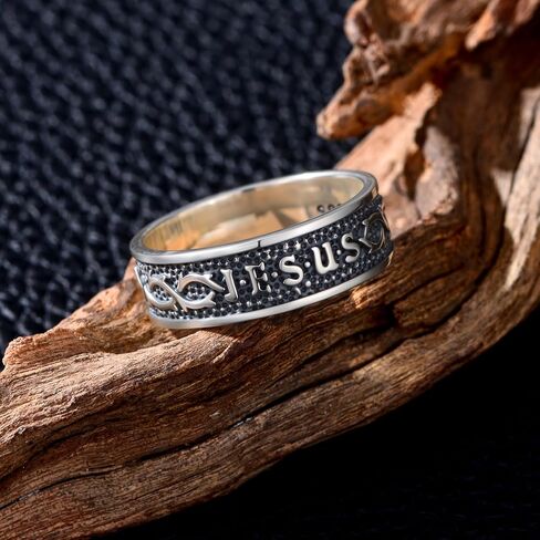 Jesus Ring 925 Sterling Silver Jesus Crown of Thorns Ring Christian Jewelry for Men in Saudi Arabia
