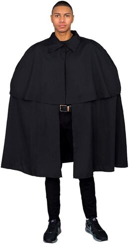Costume Agent Victorian Era Detective Cloak Cape Coat (Adult Standard) Black in Saudi Arabia