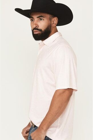 Cinch Mens Arenaflex Pink Polo in Saudi Arabia