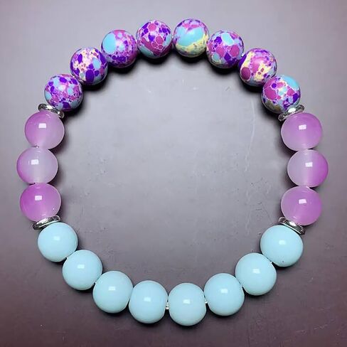 Bracelets for Women Handmade Gemstone Beaded Bracelet Natural Stone Stretch Love Crystal Bracelets Good Luck Jewelry Unisex in Saudi Arabia
