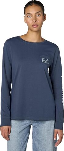 تي شيرت Vineyard Vines للرجال بأكمام طويلة وجيب الحوت العتيق in Kuwait