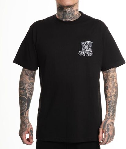 تي شيرت Sullen Men's Death Card Sulleween Capsule Tattoo Lifestyle Graphic Standard بأكمام قصيرة أسود in Saudi Arabia