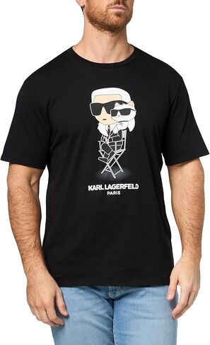 KARL LAGERFELD Mens Crewneck Short Sleeve Graphic Design T-Shirt in Saudi Arabia