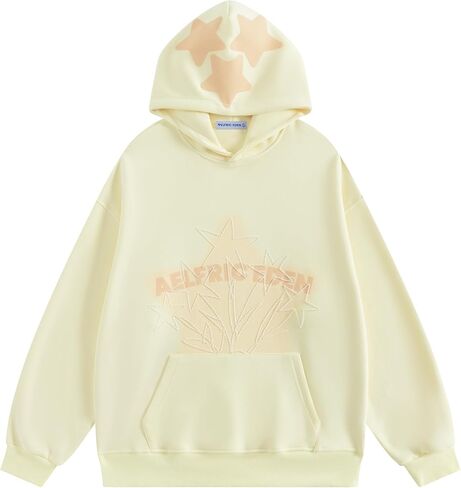 Aelfric Eden Womens Oversized Hoodies Beading Star Graphic Hoodie Pullover Unisex Y2K Hooded Sweatshirt in Saudi Arabia