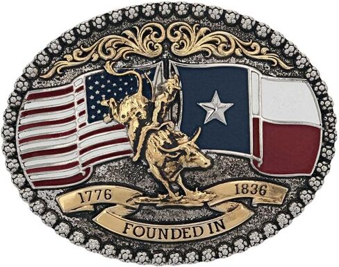 Montana Silversmiths Unisex Texas 1836 Attitude Belt Buckle - A920 One Size in Saudi Arabia