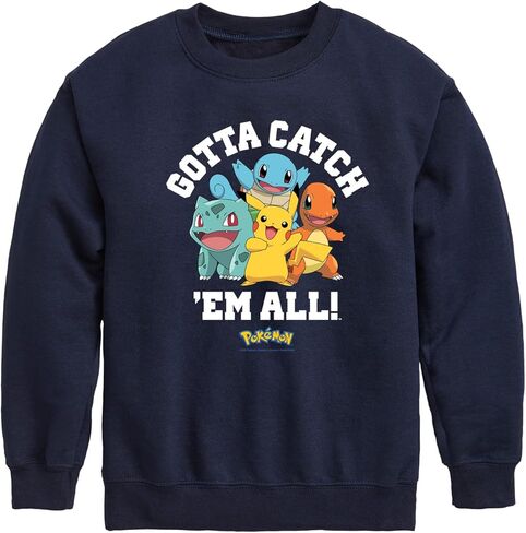 HYBRID APPAREL - Pokémon - Gotta Catch Em All Starters - Youth Crewneck Fleece Sweatshirt in Saudi Arabia