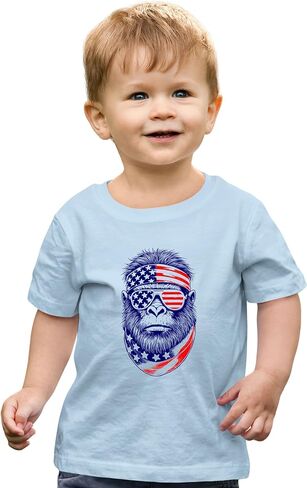 Go All Out Bigfoot USA Bandana & Sunglasses July 4th Sasquatch Mens Toddler Women Youth T-Shirt in Saudi Arabia
