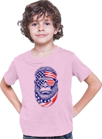 Go All Out Bigfoot USA Bandana & Sunglasses July 4th Sasquatch Mens Toddler Women Youth T-Shirt in Saudi Arabia