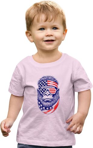 Go All Out Bigfoot USA Bandana & Sunglasses July 4th Sasquatch Mens Toddler Women Youth T-Shirt in Saudi Arabia