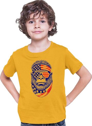 Go All Out Bigfoot USA Bandana & Sunglasses July 4th Sasquatch Mens Toddler Women Youth T-Shirt in Saudi Arabia