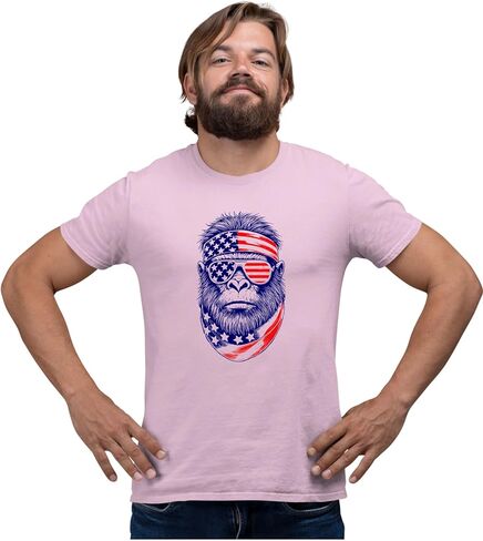 Go All Out Bigfoot USA Bandana & Sunglasses July 4th Sasquatch Mens Toddler Women Youth T-Shirt in Saudi Arabia