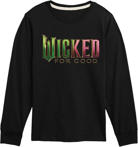 Hybrid Apparel Wicked - Green to Pink Logo - Youth Long Sleeve Graphic T-Shirt in Saudi Arabia