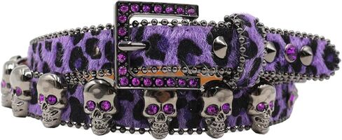 Blingbling Skull Rhinestones Waist Belt Studded Crystal Buckle Rivets Costumes Rhinestones Heavy Duty For Jeans Pants in Saudi Arabia
