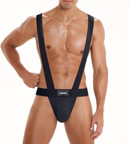 Men's Suspender Thong Underwear Adjustable Double Sling Straps Sexy Form Fitting Design Double Strap Style M928US in Saudi Arabia