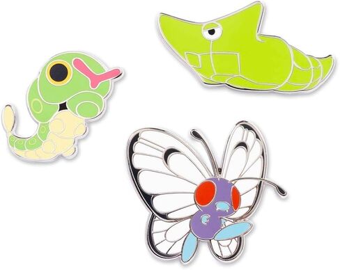 Pokémon Center: Caterpie, Metapod & Butterfree Pokémon Pins (3-Pack) in Kuwait