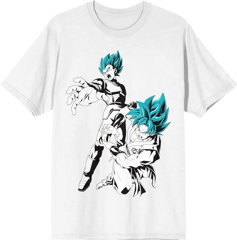 تي شيرت أبيض للرجال من Dragon Ball Super Goku Vegeta Anime in Kuwait