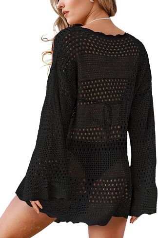 Womens Swimsuit Coverup Crochet Swim Cover Ups Bikini Bathing Suits Swimwear 2024 Summer Beach Dress Vacation Outfits in Saudi Arabia