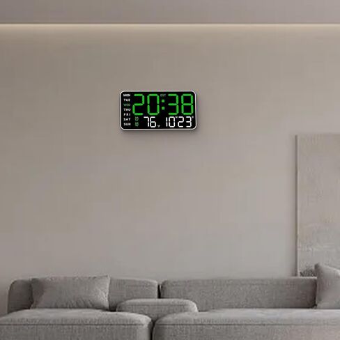 Large Display USB Digital Alarm Clock, Clock with Temperature Display, Voice Control, for Bedroom Living Room Or Office Environment(A) in Saudi Arabia