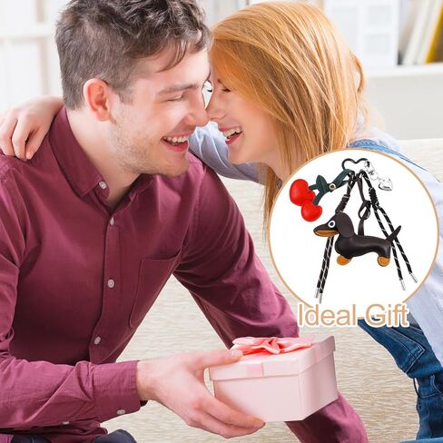 Dachshund Keychain Leather Bag Charms Dachshund Dog Shaped Keychain Keyring Cute Puppy Dog Charm Gifts Handmade Key Holder Charm for Handbag Purses Bags Cars Hanging Ornament in Kuwait