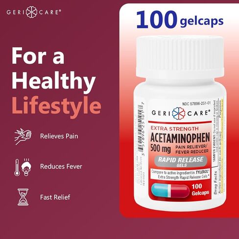 Extra Strength Rapid Release Pain Relief Gelcaps, 100count in Saudi Arabia