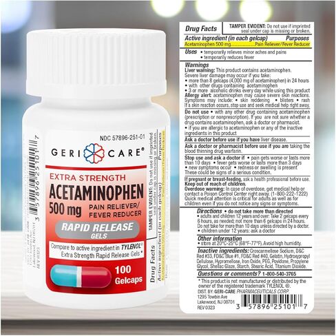 Extra Strength Rapid Release Pain Relief Gelcaps, 100count in Saudi Arabia