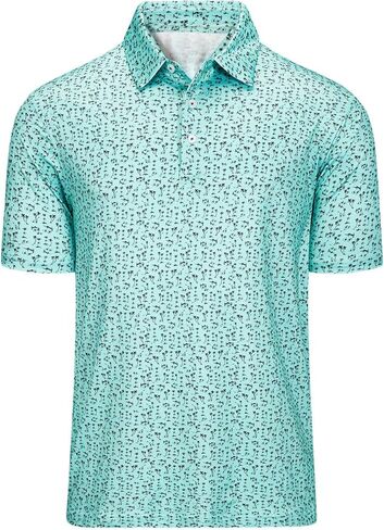 Golf Shirts for Men Dry Fit Performance Polo Short Sleeve Collared Shirt in Saudi Arabia