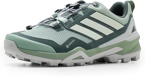 حذاء المشي لمسافات طويلة من adidas Terrex, Terrex Skychaser GTX - للنساء، فضي أخضر/أخضر كتان/Legend Ivy، 7.0 in Saudi Arabia