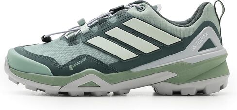 حذاء المشي لمسافات طويلة من adidas Terrex, Terrex Skychaser GTX - للنساء، فضي أخضر/أخضر كتان/Legend Ivy، 7.0 in Saudi Arabia