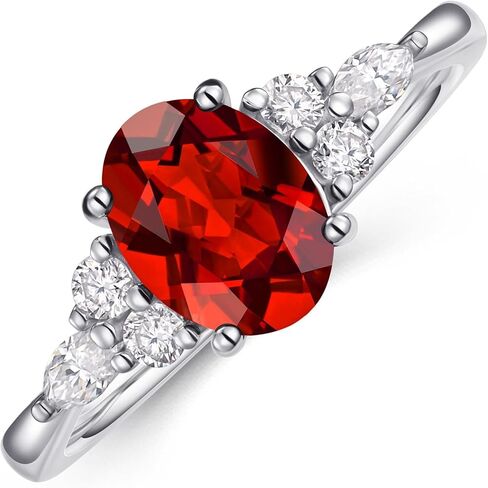 Moissanite Women's Engagement Ring Women's Statement Rings 925 Silver Available in 14K Yellow Gold or Rhodium Plated Mother's Day Gift Anniversary Wedding Rings Monthly Birthstone Sizes 5 to 12 in Kuwait