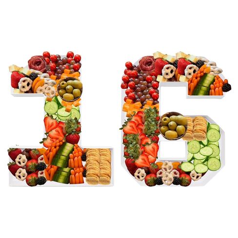 14inch Cardboard Number Fillable Shaped Charcuterie Board Tray Decorative Box Birthday Treat (Number 26) in Saudi Arabia