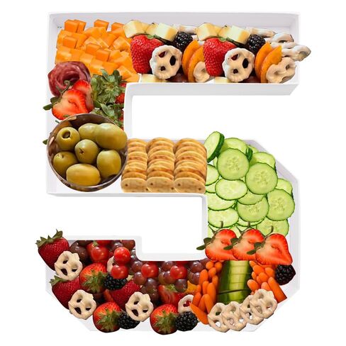 14inch Cardboard Number Fillable Shaped Charcuterie Board Tray Decorative Box Birthday Treat (Number 26) in Saudi Arabia