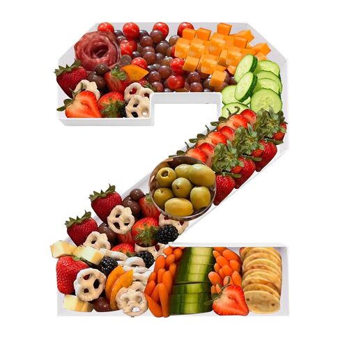 14inch Cardboard Number Fillable Shaped Charcuterie Board Tray Decorative Box Birthday Treat (Number 26) in Saudi Arabia