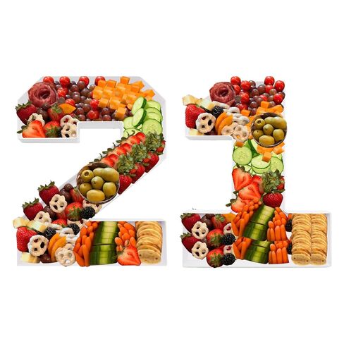 14inch Cardboard Number Fillable Shaped Charcuterie Board Tray Decorative Box Birthday Treat (Number 26) in Saudi Arabia