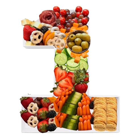 14inch Cardboard Number Fillable Shaped Charcuterie Board Tray Decorative Box Birthday Treat (Number 26) in Saudi Arabia