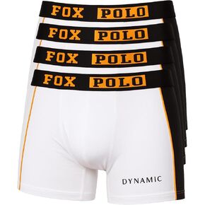 Men’s Boxer Briefs 4-Pack Gift Set – Dynamic Print with Color Trim – Cotton Stretch Underwear – Premium Comfort in Saudi Arabia