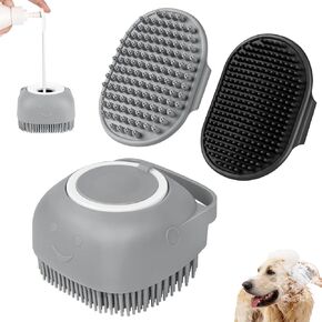Comotech 3pcs Dog Bath Brush | فرشاة شامبو الكلاب | فرك الكلاب للحمام | الكلاب حمام فرشاة الغسيل | دش الكلب/فرشاة الغسيل مع مقبض حلقة قابل للتعديل للشعر القصير والطويل (الأزرق الأزرق) in Kuwait