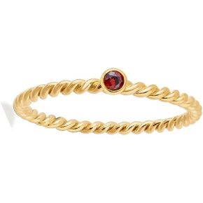 CAITLYNMINIMALIST 18K الذهب والفضة الاسترليني وارتفع الذهب لذيذ صغير شخصية الأحجار الكريمة جوهرة الميلاد خاتم قابل للتكديس هدية للنساء هدية شخصية in Kuwait