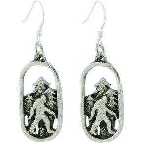 Generic Enchanted Wilderness Bigfoot Dangle Earrings, Silver in Kuwait