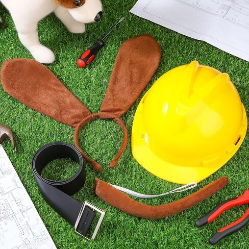 4 Pcs Adult Paw Costume Dog Ear Headband Construction Hard Hat Costume Belt Men Adult Paw Cosplay in Saudi Arabia