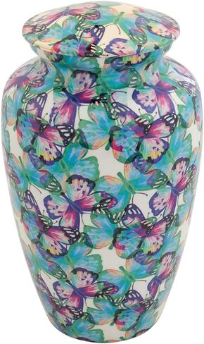 Green Harbor Cremation Urn for Ashes, Aluminum, Green Urn, Adult Sized Cremation Urn, 10.5 Inches High in Saudi Arabia