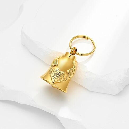 Always in My Heart Cremation Keychain for Ashes Bell Urn Keychain with Angel's Wings Urn Locket Cremation Jewelry in Saudi Arabia