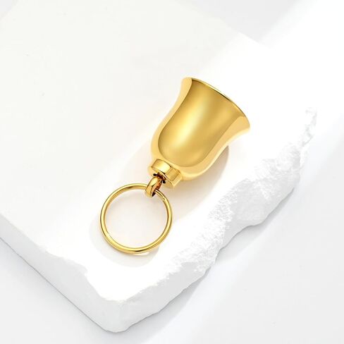 Always in My Heart Cremation Keychain for Ashes Bell Urn Keychain with Angel's Wings Urn Locket Cremation Jewelry in Saudi Arabia