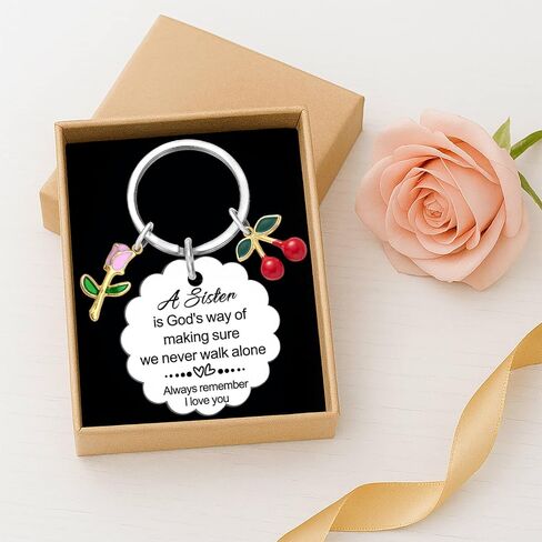 هدايا عيد ميلاد الأخت هدايا الأخوات المضحكة من Sis Best Sis Ever Keychain للنساء هدية عيد الميلاد وعيد الحب in Kuwait