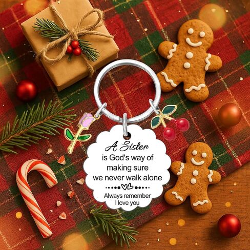 هدايا عيد ميلاد الأخت هدايا الأخوات المضحكة من Sis Best Sis Ever Keychain للنساء هدية عيد الميلاد وعيد الحب in Kuwait