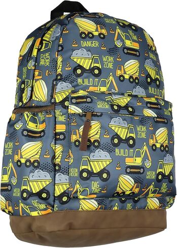 Dump Trucks 16" Backpack Construction Vehicles Travel School Book Bag for Daily Use in Saudi Arabia