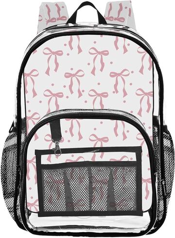 Cheetah Leopard Print Animal Clear Backpack Heavy Duty See Through Transparent PVC BookBag for Kids Boy Girl Adult School Work in Saudi Arabia