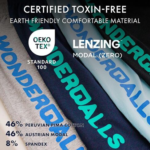 Wonderballs Sport Boxer Underwear for Men – Certified Non-Toxic Ultra-Soft Pima Cotton Modal Athletic Underwear Boxer Shorts in Saudi Arabia